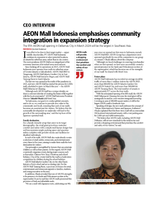 AEON Mall Indonesia emphasises community - Retail Asia - May 2025