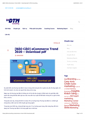 [BÁO CÁO] eCommerce Trend 2020 