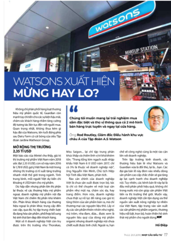 Watson xuất hiện mừng hay lo?